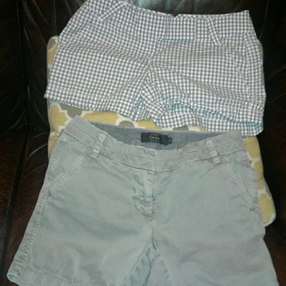 2 Pair of J. Crew Chino Shorts Size 2 Gingham